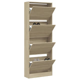 Vidaxl Schong Cabinet 60x21x163,5 cm veraarbechte Holz Sonoma Oh faarweg