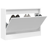 VidaXL Shoe cabinet 80x21x57 cm Properted Wood White