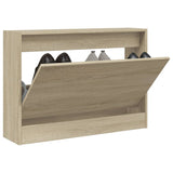 Gabinete de zapatos Vidaxl 80x21x57 CM Madera propiedad de Oak de Oak