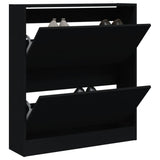 Vidaxl Shoe Cabinet 80x21x87,5 cm Property Wood Black