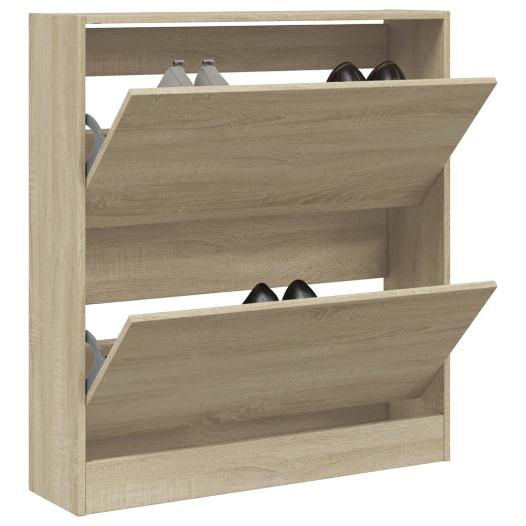 Vidaxl Shoe Cabinet 80x21x87,5 cm Vlastní dřevo Sonoma Oak Colored