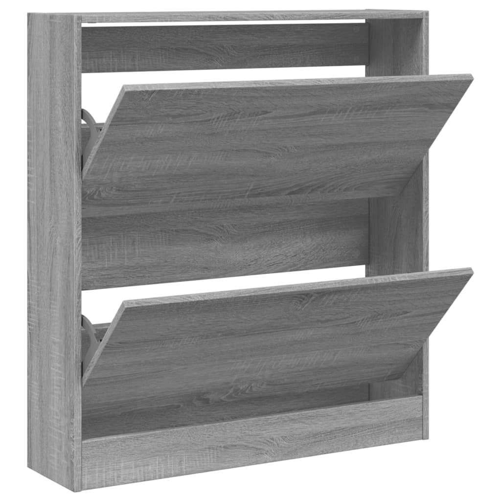 VidaXL Shoe cabinet 80x21x87.5 cm Properted Wood Gray Sonoma Oak color