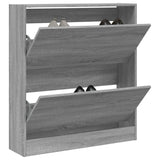 Vidaxl Shoe Cabinet 80x21x87,5 cm Property Wood Grey Sonoma Oak Color