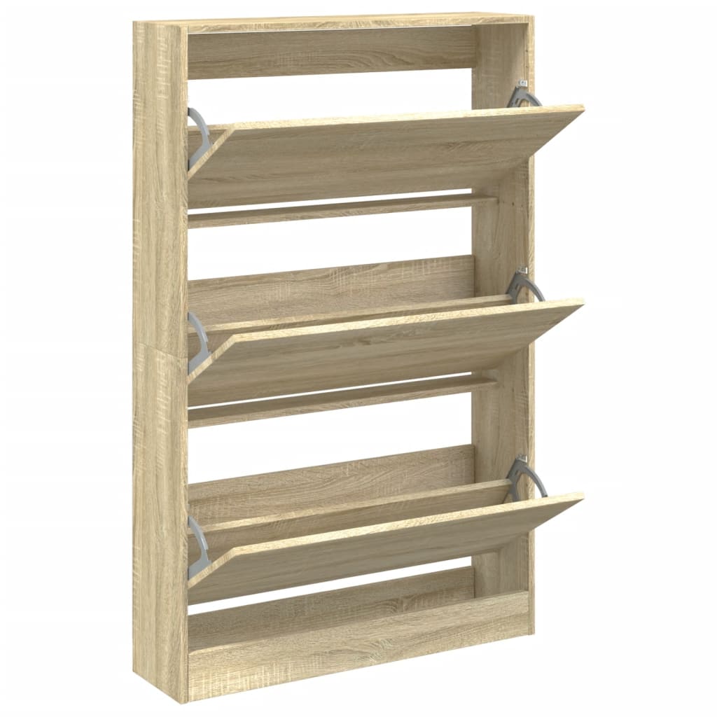 Vidaxl Schong Cabinet 80x21x125,5 cm Propertéiert Holz Sonoma Oako -kolored