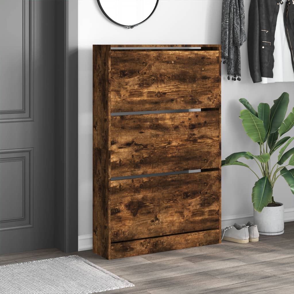 Vidaxl Schong Cabinet 80x21x125,5 cm expertéiert Holz faarweg oak faarweg