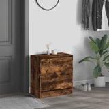 Vidaxl Cabinet per scarpe 60x34x63.5 cm Oak fumato in legno trasformato