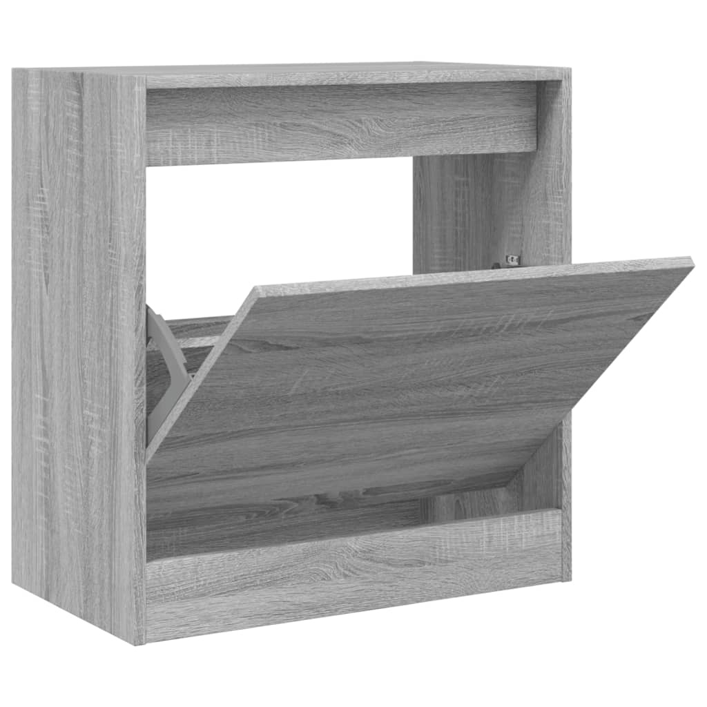 Vidaxl schoenenkast 60x34x63,5 cm bewerkt hout grijs sonoma eikenkleur