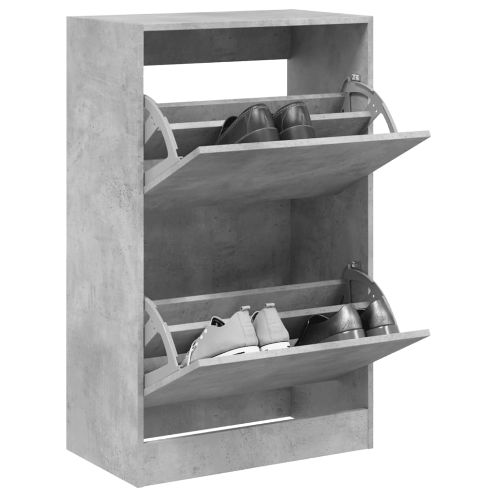 VidaXL shoe cabinet 60x34x96.5 cm processed wood concrete price