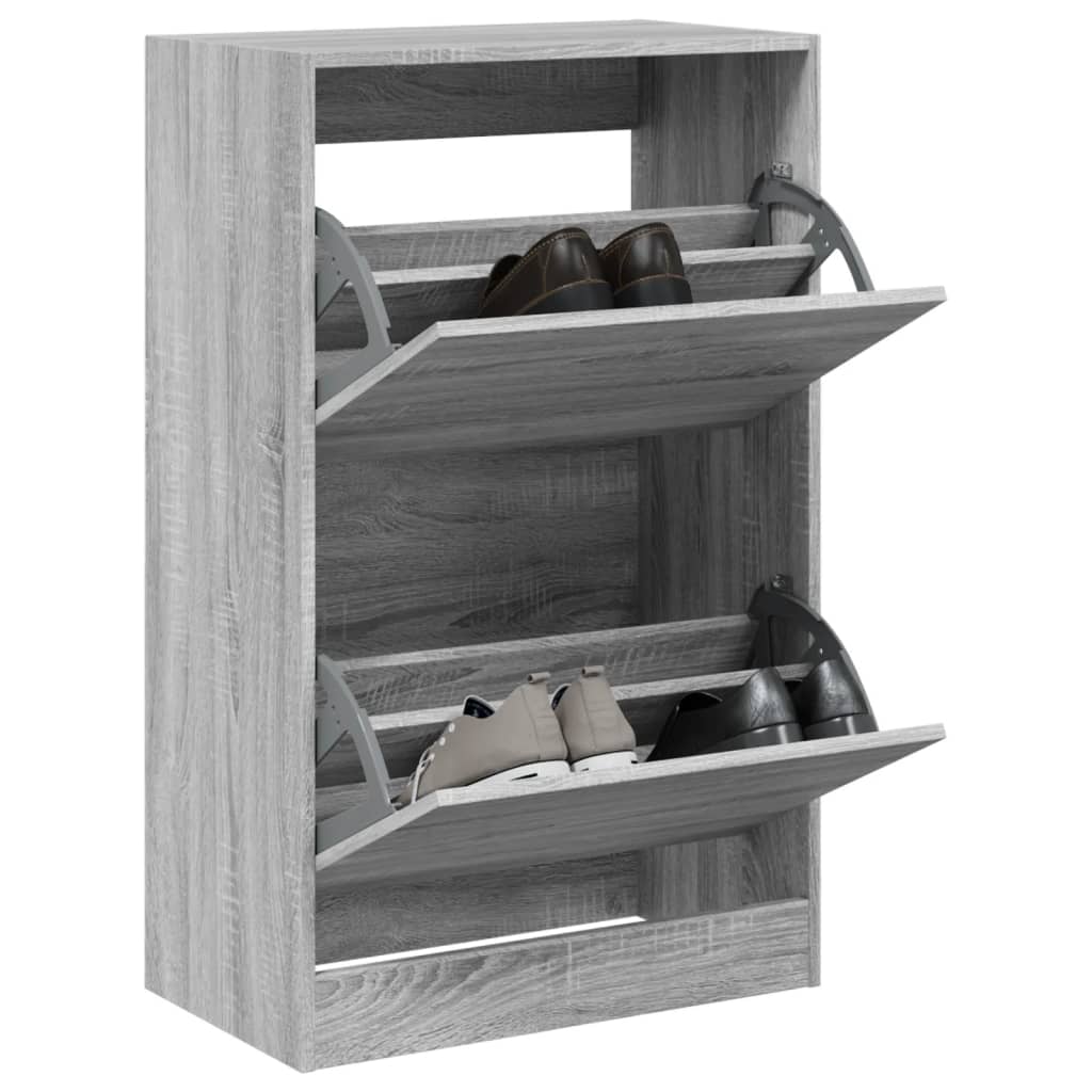 Vidaxl Schong Cabinet 60x34x96.5 cm Properted Holz Grey Sonoma Oakfaarf