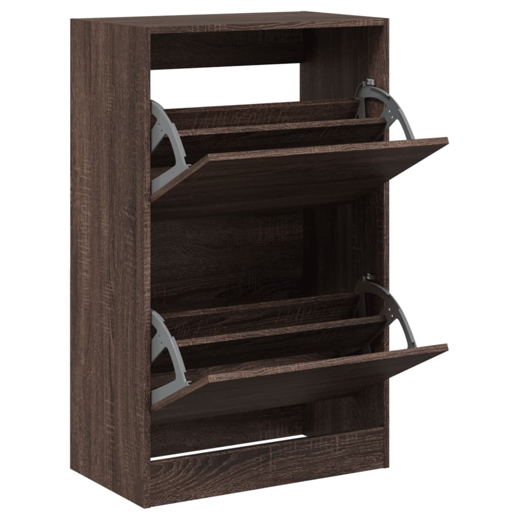 Vidaxl Schong Cabinet 60x34x96.5 cm exponéiert Holzbrong Faarf Faarf