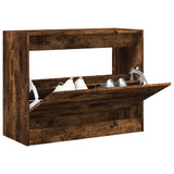 VidaXL shoe cabinet 80x34x63 cm Properted Wood Smoked Oak colored