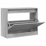 Vidaxl schoenenkast 80x34x63 cm bewerkt hout grijs sonoma eikenkleurig