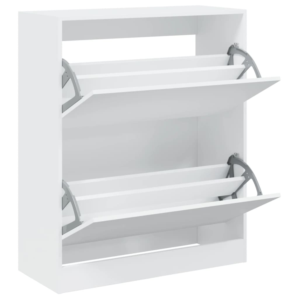 Vidaxl Shoe Cabinet 80x34x96,5 cm Forarbejdet træhvide