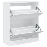 Vidaxl Cabinet da scarpe 80x34x96.5 cm Bianco in legno elaborato