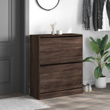 Vidaxl Cabinet per scarpe 80x34x96.5 cm Colore in rovere marrone in legno