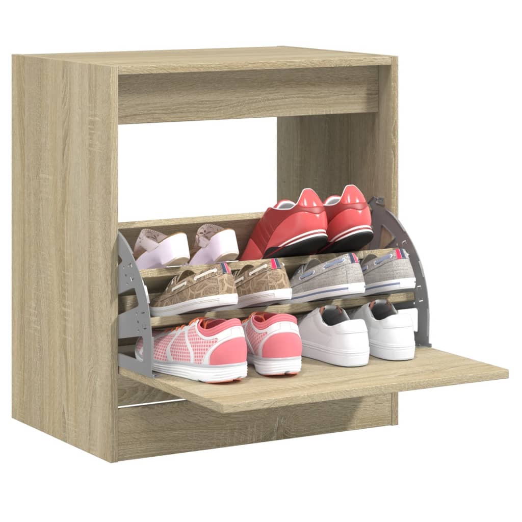 Vidaxl Shoe cabinet 60x42x69 cm Properted Wood Sonoma Oak colored