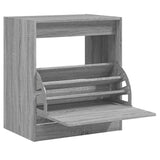 Gabinete de zapatos Vidaxl 60x42x69 cm de madera producida gris soma roble coloreed