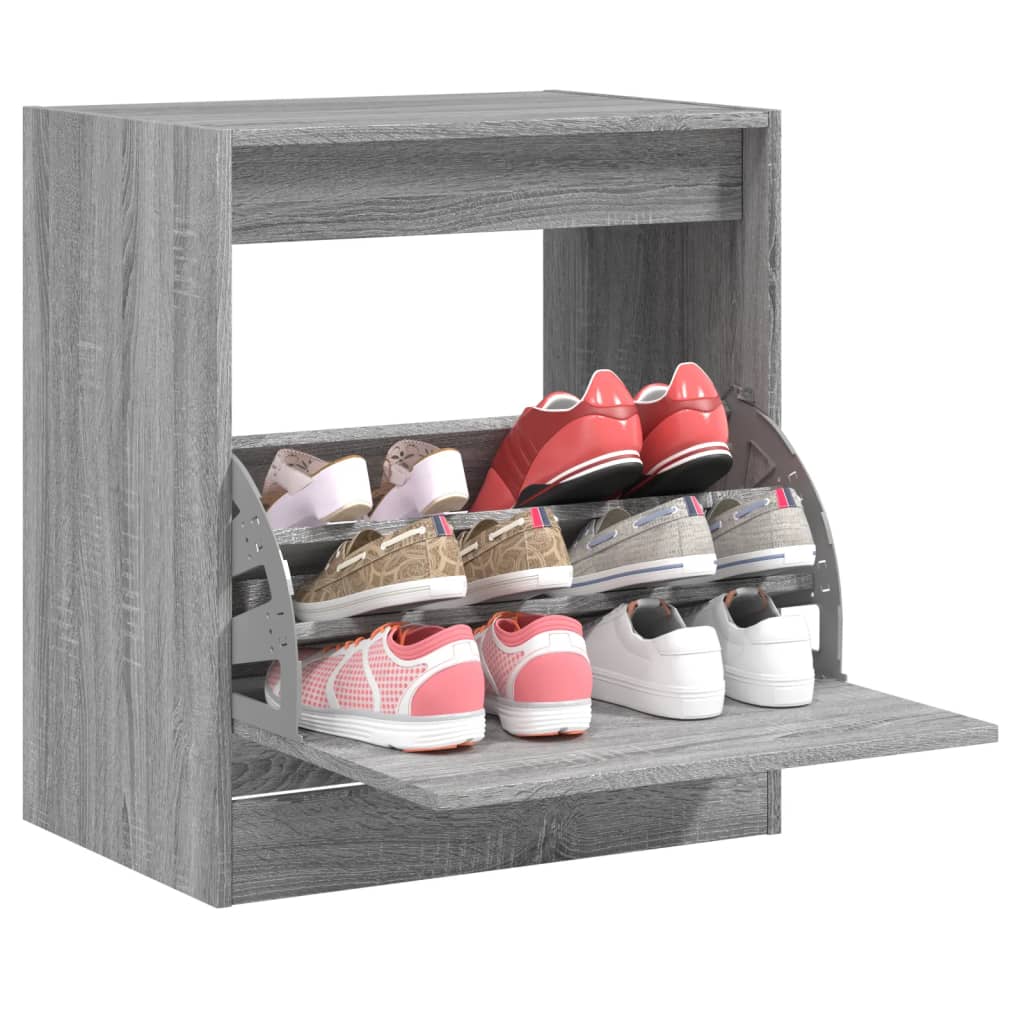 VidaXL shoe cabinet 60x42x69 cm Producted wood gray Sonoma oak colored