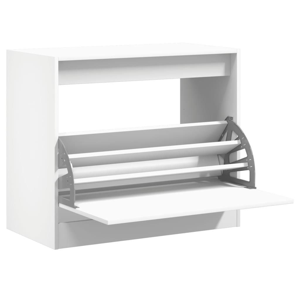 VidaXL Shoe cabinet 80x42x69 cm Processed Wood White