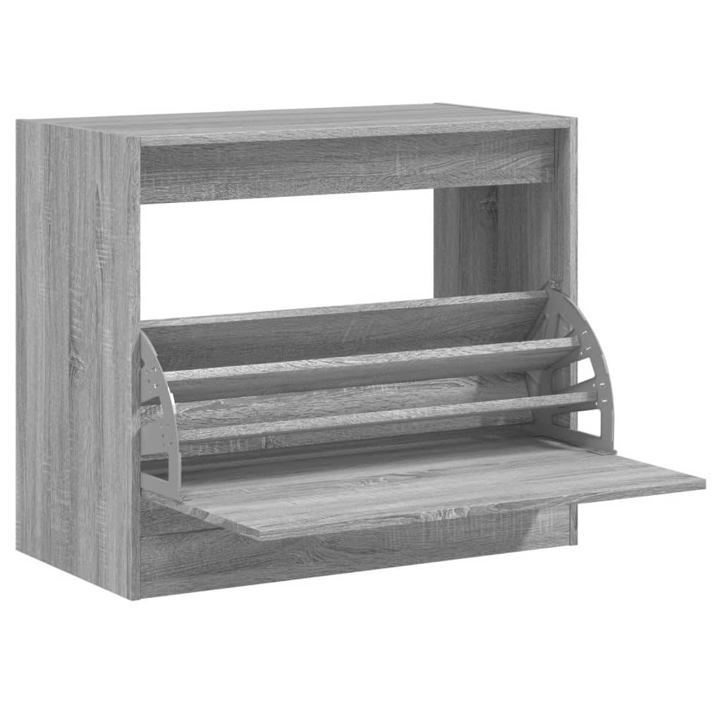 VidaXL shoe cabinet 80x42x69 cm Cut wood gray Sonoma oak colored