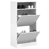 VidaXL Shoe cabinet 60x34x116 cm Processed Wood White