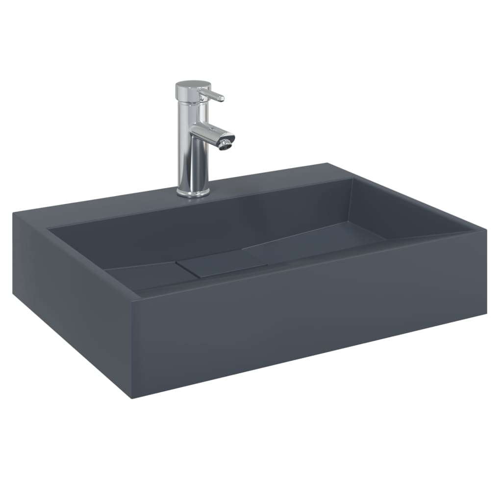 Vidaxl Washbasin 50x38x11 cm Minerale Cash Cash Cash antracite