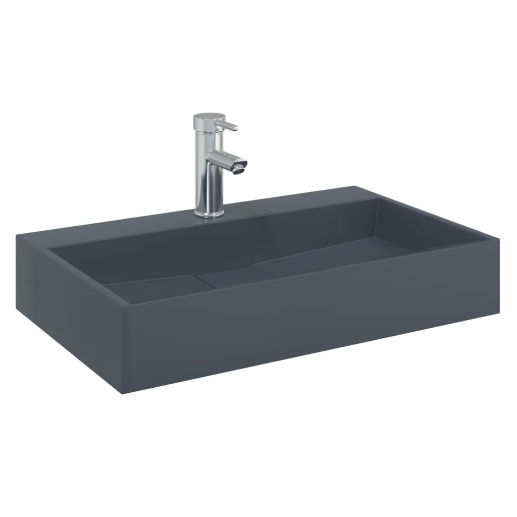 Vidaxl Washbasin 60x38x11 CM Mineral Marble Marble odlewany antracyt