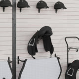 Vidaxl Saddle Rack Pared de hierro montado en negro