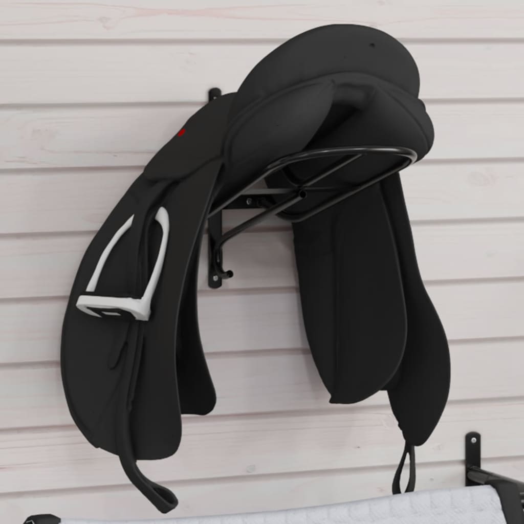 Vidaxl Saddle Rack Wall -navázaná železa černá