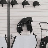 Vidaxl Saddle Rack Pared de hierro montado en negro