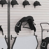 VidaXL Saddle rack wall -mounted iron Black