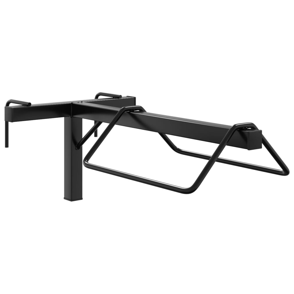 Vidaxl Saddle Rack Pared de hierro montado en negro