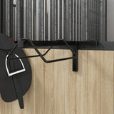 Vidaxl Saddle Rack Wall -Montered Iron Black