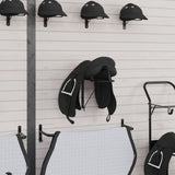 Vidaxl Saddle Rack Pleaspsible Pared de hierro montado en negro