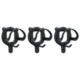 VidaXL bridle holders 3 pc Wall -mounted iron Black