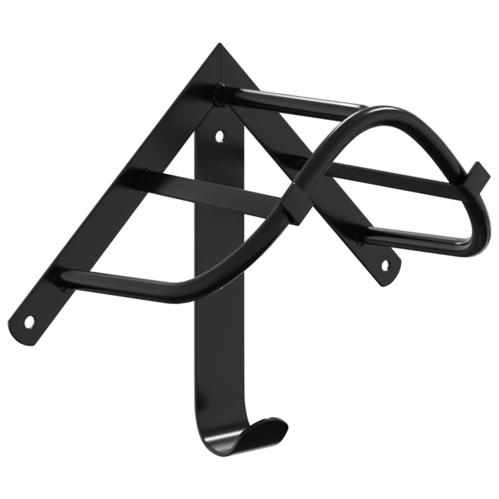 Vidaxl Bridle Holder Wall -żelazna czarna