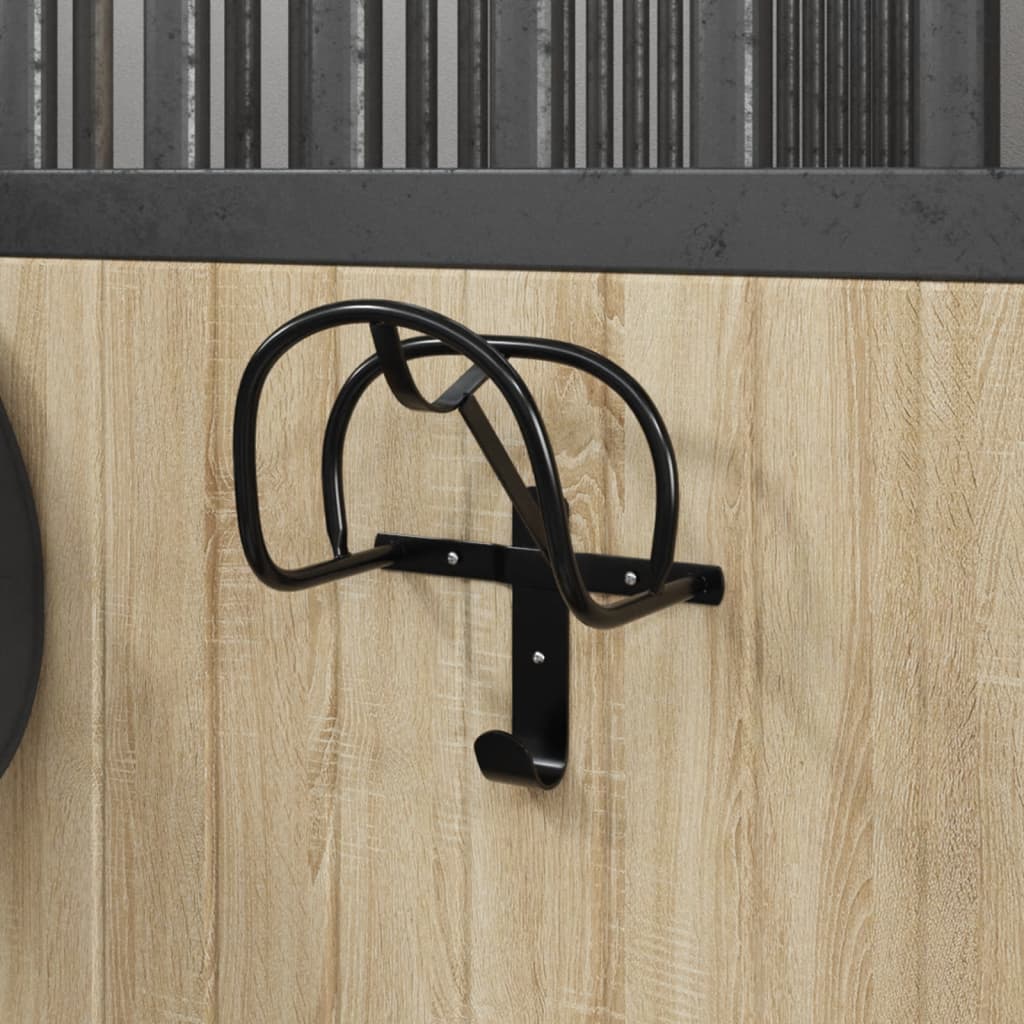 Vidaxl Bridle Holder Wall -Manted Iron Black