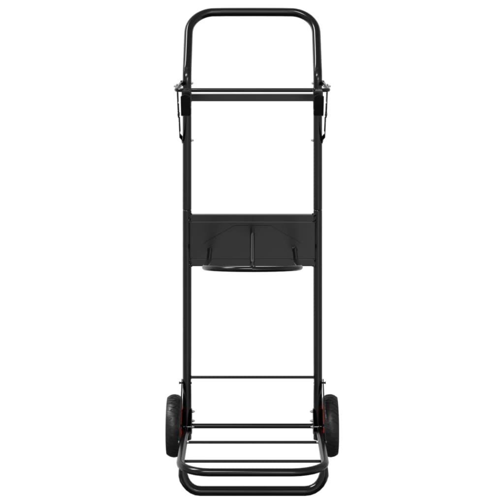 Vidaxl Saddle Cart Folding Steel Black