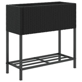 Vidaxl PlanNet med Schap Poly Rattan Black