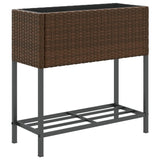 Vidaxl Plannet mit Poly Rattan Brown Regal