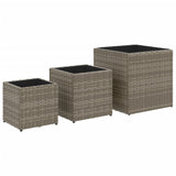 Vidaxl santer 3 St Poly rattan Grey