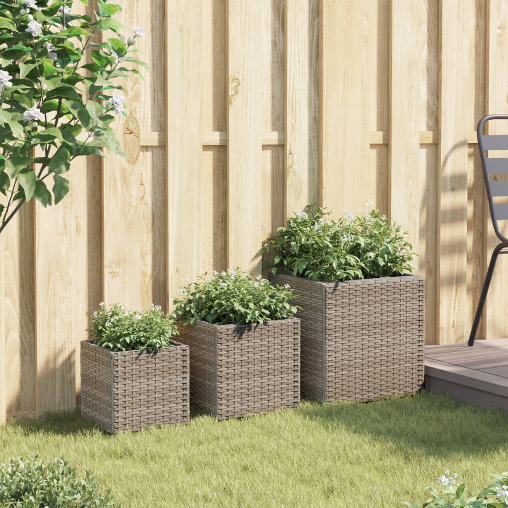 Vidaxl santer 3 St Poly rattan Grey