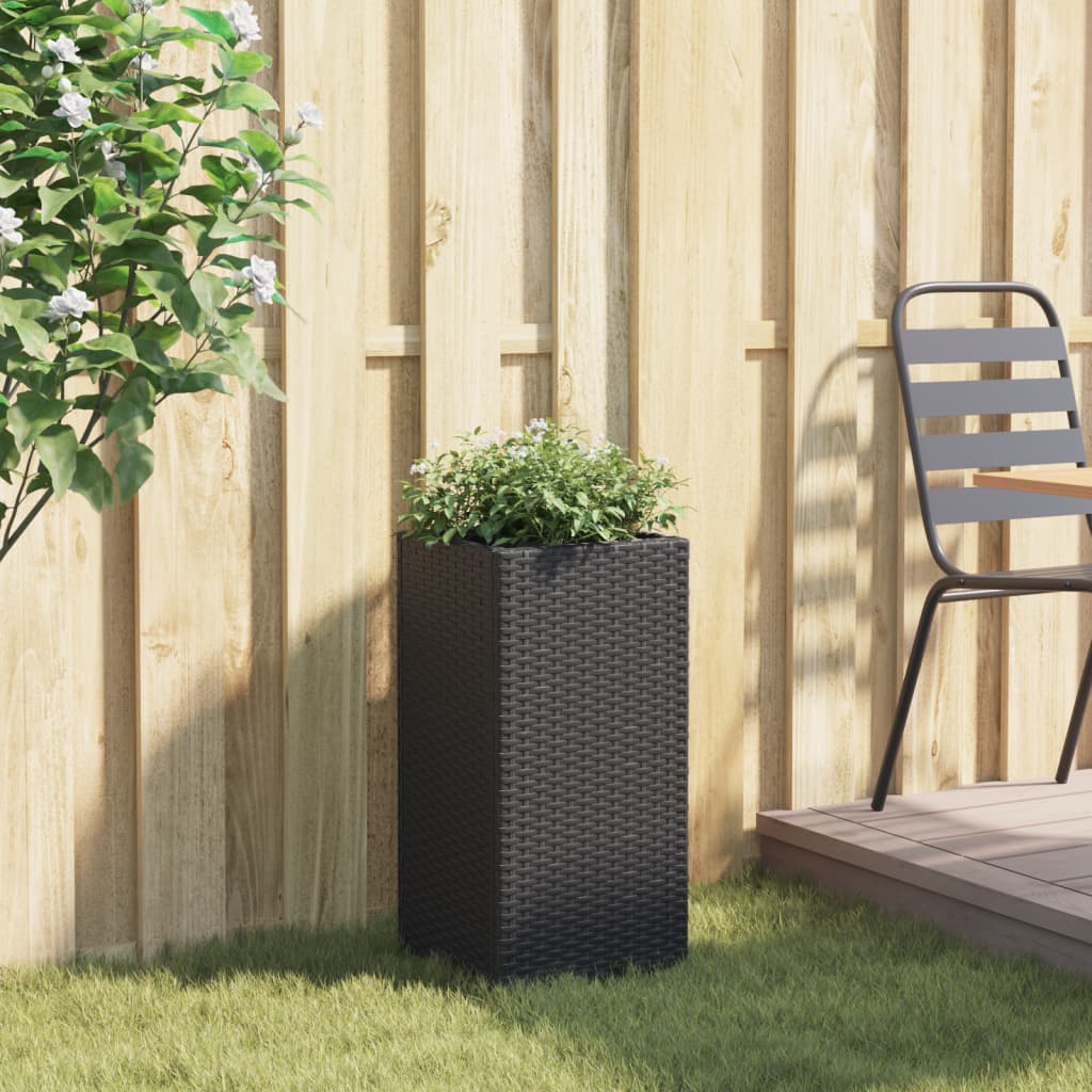 Vidaxl Planning Box 30x30x60 cm Poly Rattan negro