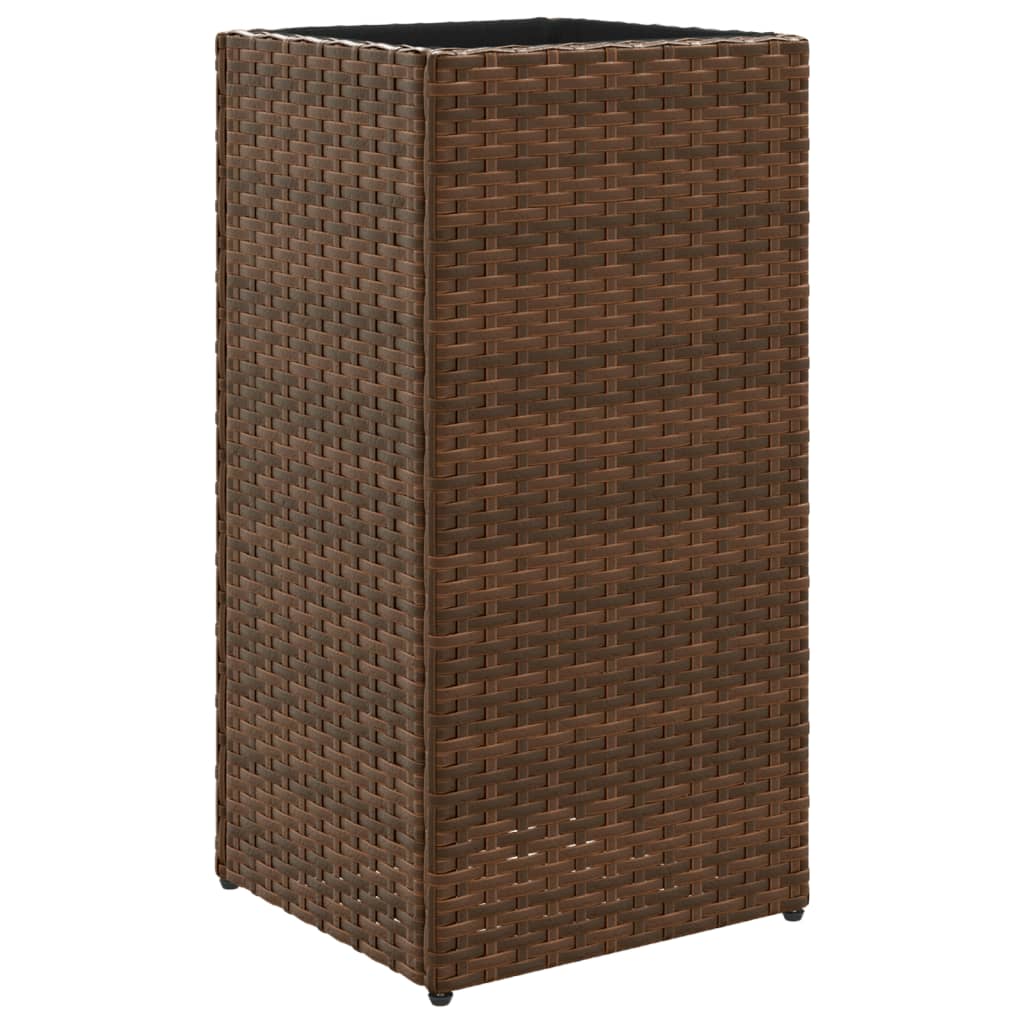 Vidaxl Planning Box 30x30x60 cm Poly Rattan Brown