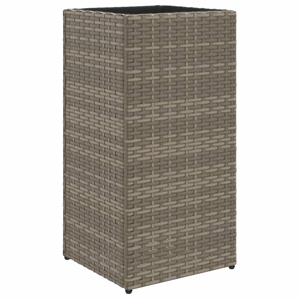 Boîte de planification Vidaxl 30x30x60 cm Gray Poly Rattan