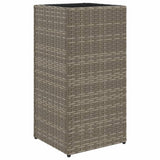 Vidaxl plantenbak 30x30x60 cm poly rattan grijs