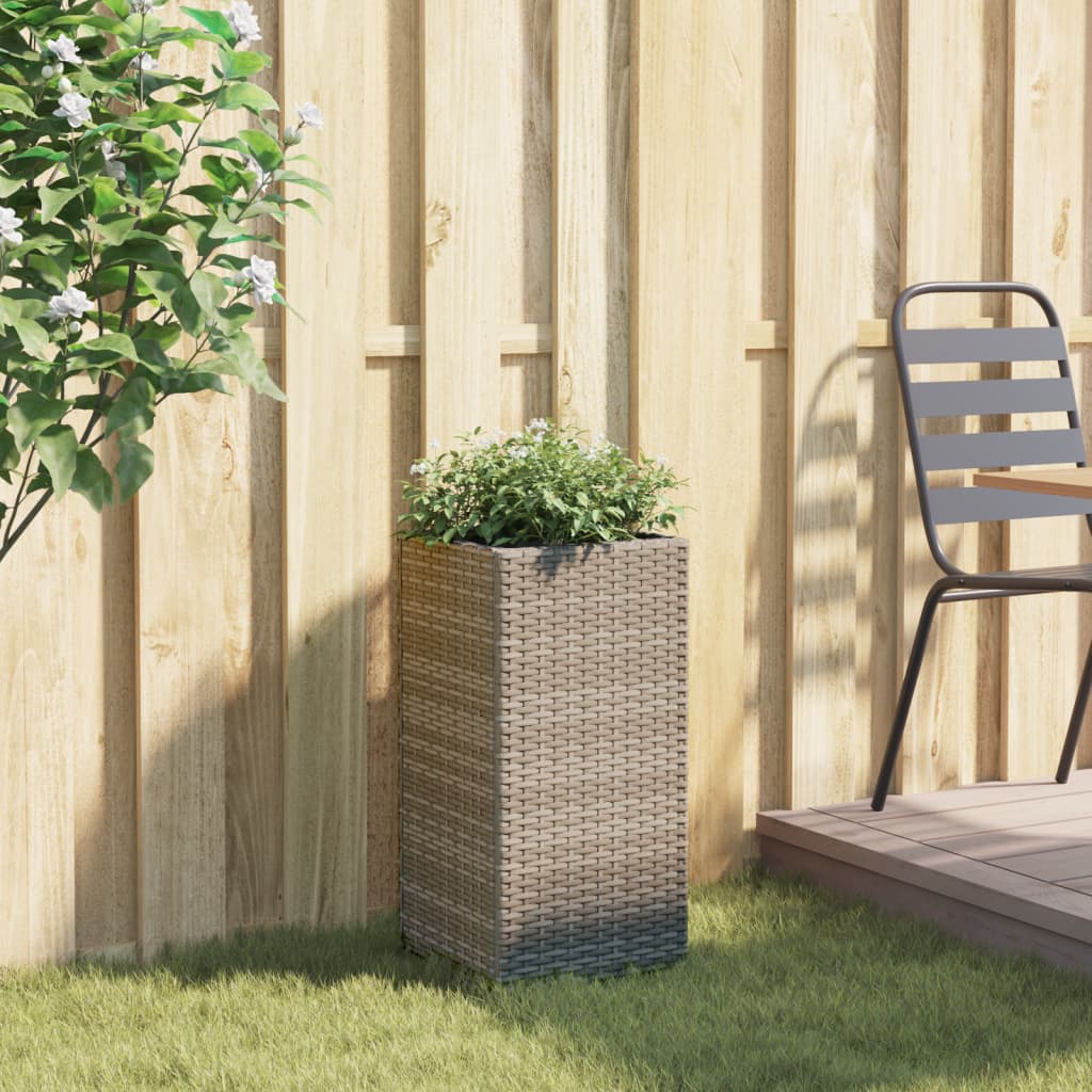 Vidaxl Planning Box 30x30x60 cm Poly Rattan Gray