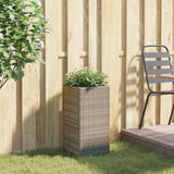 Boîte de planification Vidaxl 30x30x60 cm Gray Poly Rattan