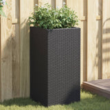 Casella di pianificazione Vidaxl 40x40x80 cm poli rattan nero