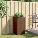 Boîte de planification Vidaxl 40x40x80 cm Poly Rattan Brown